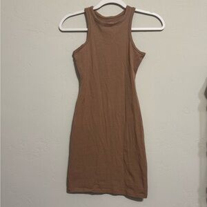 Wild Fable Light Brown Bodycon Mini Dress (XS)